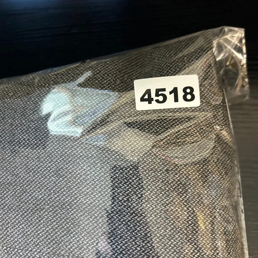 Sport Coat Blazer Mens 44R Gray Worsted Wool Silk Blend Lines Two Button Jacket